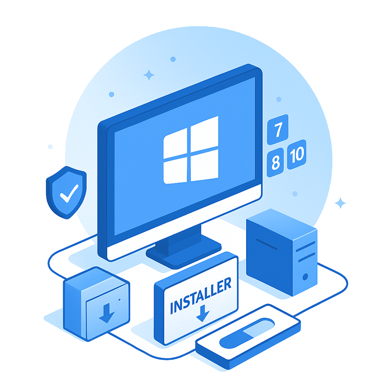 Illustration showing warning messages on a computer screen